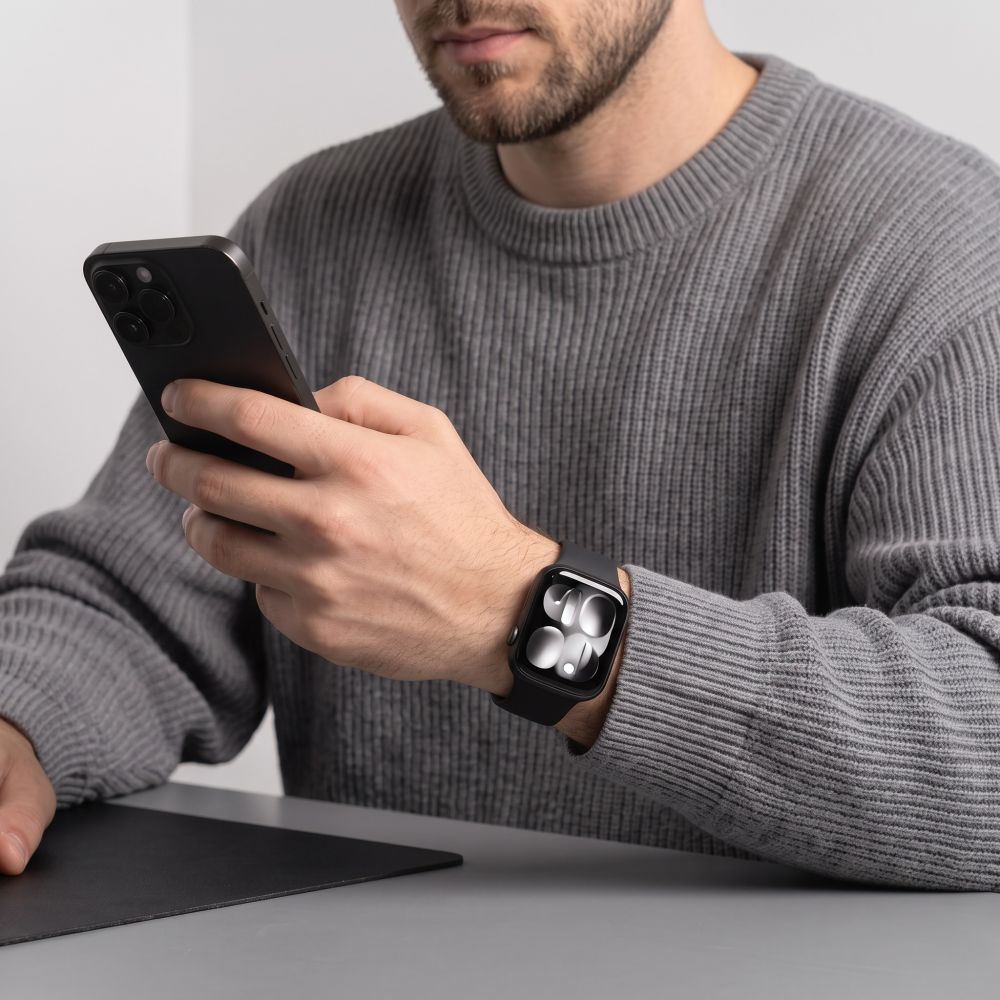 Tech-Protect Silicone Strap for Apple Watch 44 / 45 / 46 / 49 mm - Black_3