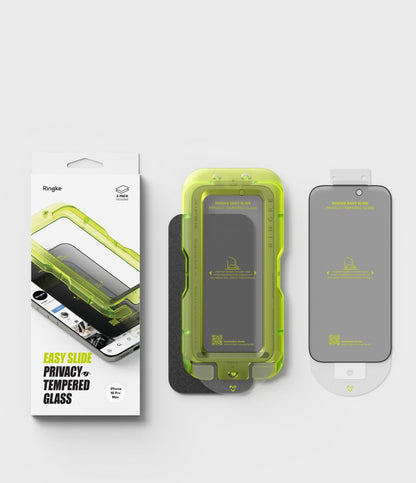 Ringke Easy Slide Privacy 2-Pack Tempered Glass for iPhone 18 Pro Max_5