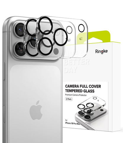 Ringke Camera Full Cover 2-Pack Tempered Glass for iPhone 18 Pro Max - Black_0