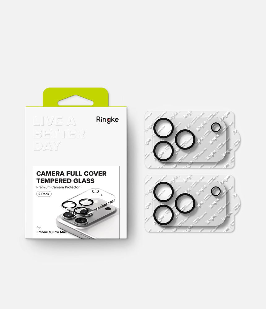 Ringke Camera Full Cover 2-Pack Tempered Glass for iPhone 18 Pro Max - Black_7