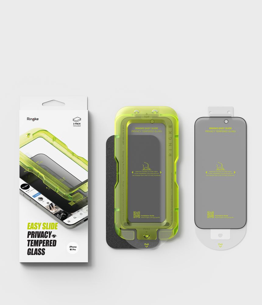Ringke Easy Slide Privacy 2-Pack Tempered Glass for iPhone 18 Pro Max_5