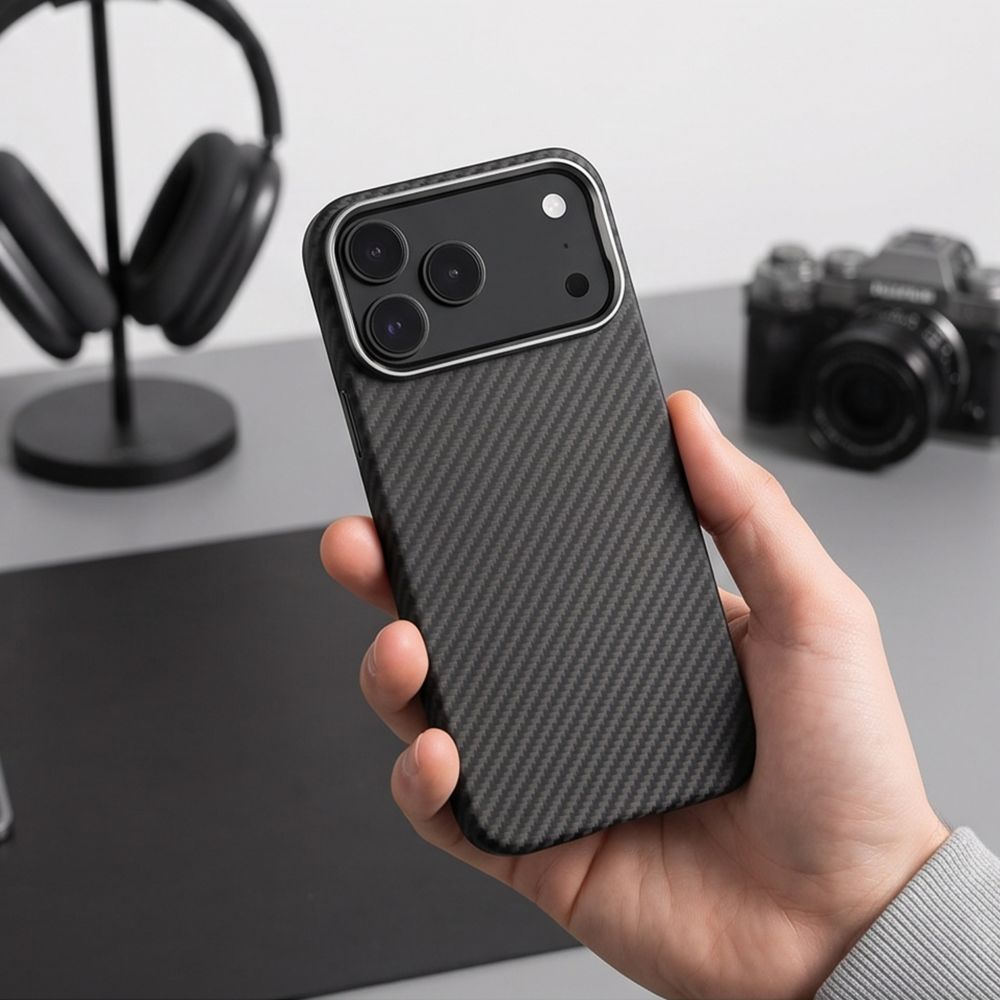 Tech-Protect Ion Carbon MagSafe Case for iPhone 18 Pro / 17 Pro - Black &amp; Silver_7