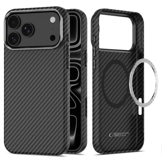 Tech-Protect Ion Carbon MagSafe Case for iPhone 18 Pro Max / 17 Pro Max - Black and Silver_0