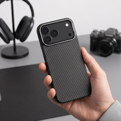 Tech-Protect Ion Carbon MagSafe Case for iPhone 18 Pro Max / 17 Pro Max - Black and Silver_7