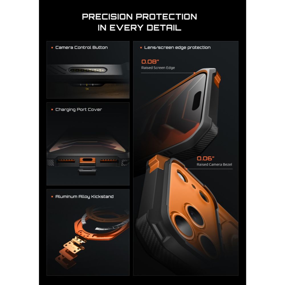 Supcase UB Grip Mag MagSafe Case for iPhone 18 Pro / 17 Pro - Orange_9