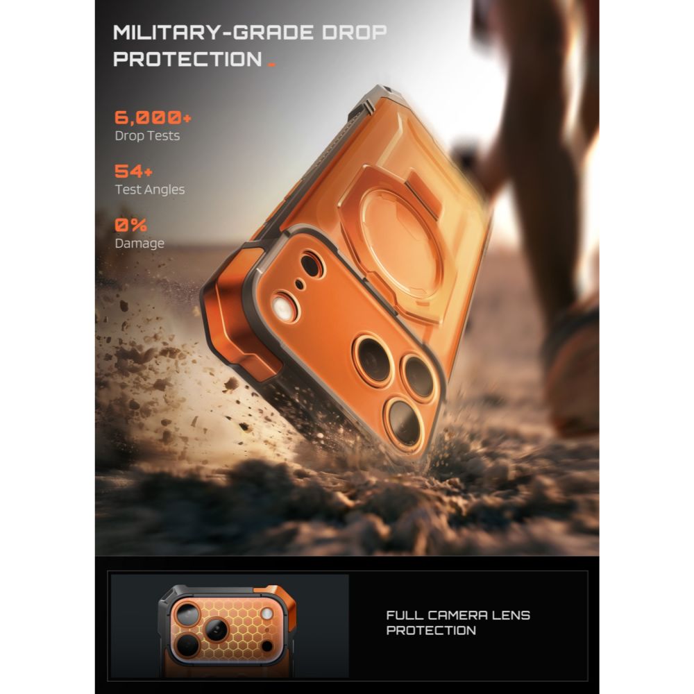 Supcase UB Grip Mag MagSafe Case for iPhone 18 Pro / 17 Pro - Orange_4