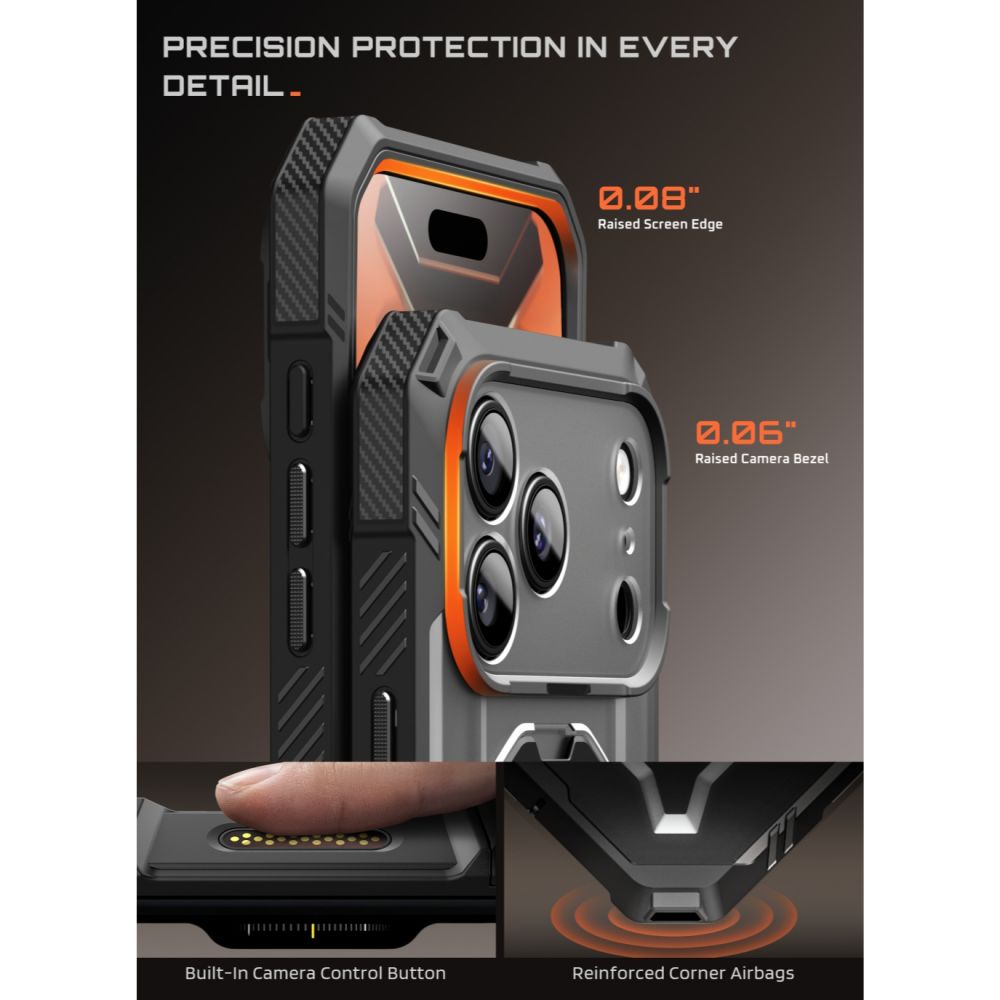 Supcase Grip Pro Mag MagSafe Case for iPhone 18 Pro / 17 Pro - Black_8
