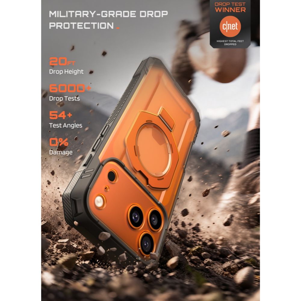 Supcase Grip Pro Mag MagSafe Case for iPhone 18 Pro / 17 Pro - Orange_7
