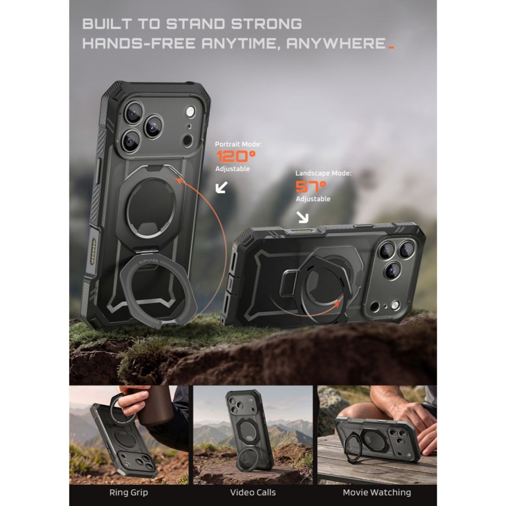 Supcase Grip Pro Mag MagSafe Case for iPhone 18 Pro Max / 17 Pro Max - Black_8