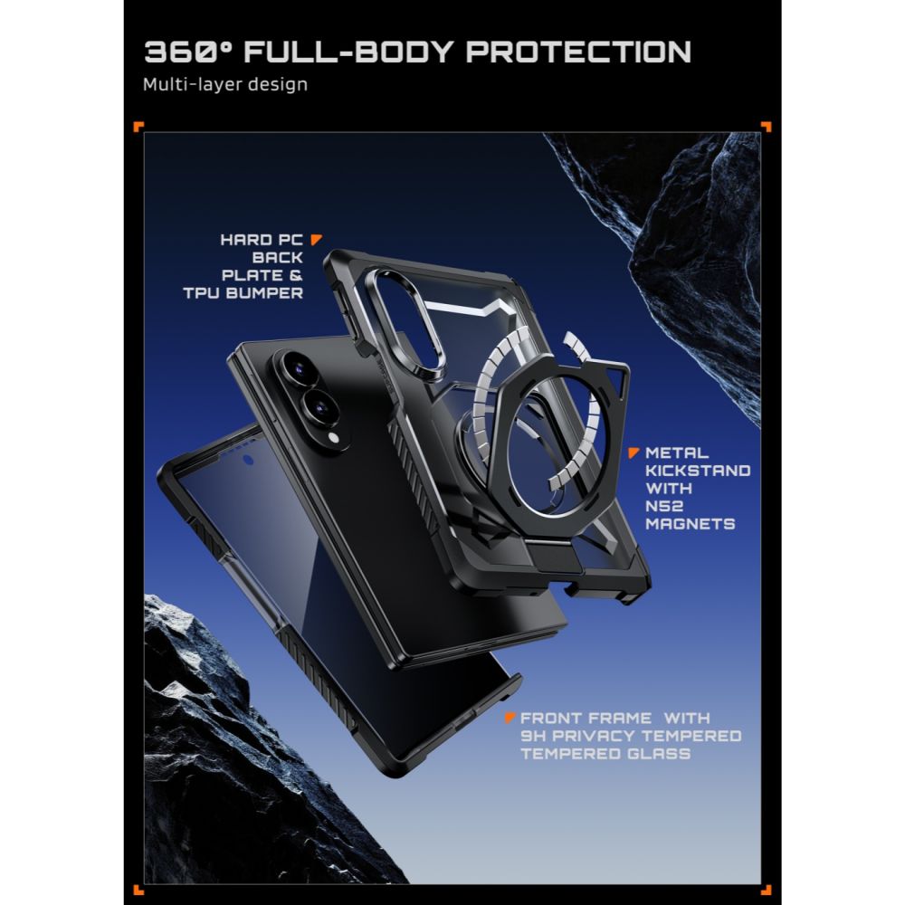 Supcase UB Grip Mag MagSafe Privacy Case for Samsung Galaxy Z Fold 8 - Black_8