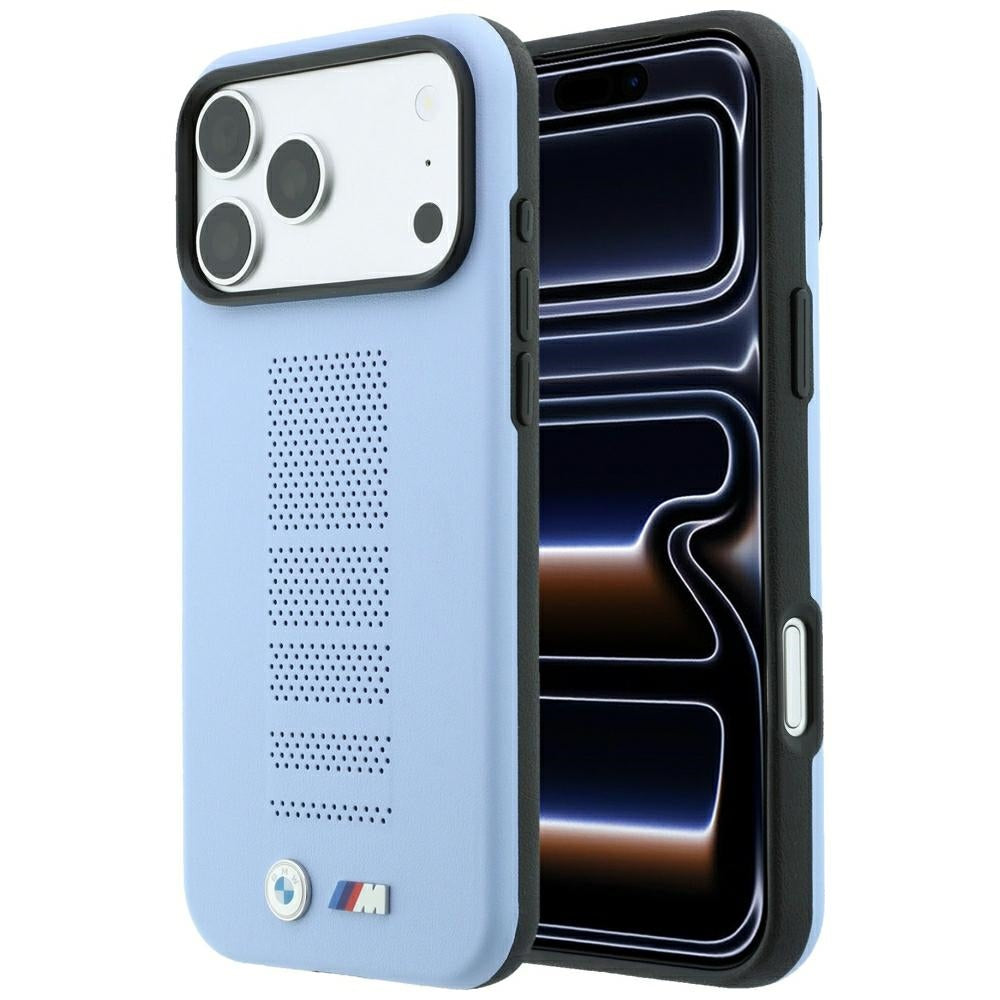 BMW M Blue Perfo Metal Logo MagSafe Case for iPhone 18 Pro / 17 Pro - Blue_0