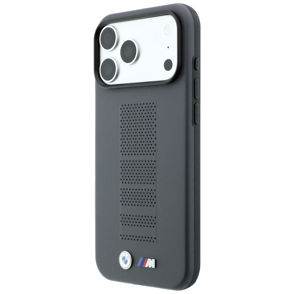 BMW M Blue Perfo Metal Logo MagSafe Case for iPhone 18 Pro / 17 Pro - Gray_1