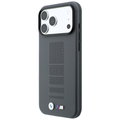 BMW M Blue Perfo Metal Logo MagSafe Case for iPhone 18 Pro / 17 Pro - Gray_1