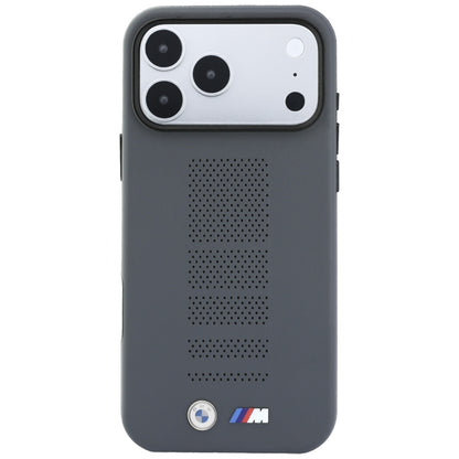 BMW M Blue Perfo Metal Logo MagSafe Case for iPhone 18 Pro / 17 Pro - Gray_2