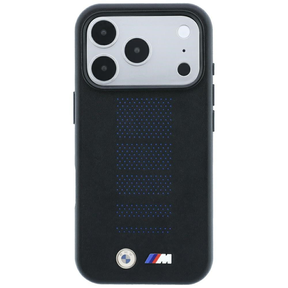 BMW M Blue Perfo Metal Logo MagSafe Case for iPhone 18 Pro Max / 17 Pro Max - Black_2