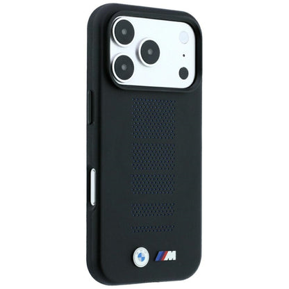 BMW M Blue Perfo Metal Logo MagSafe Case for iPhone 18 Pro Max / 17 Pro Max - Black_3