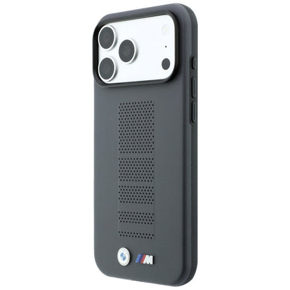 BMW M Blue Perfo Metal Logo MagSafe Case for iPhone 18 Pro Max / 17 Pro Max - Gray_1