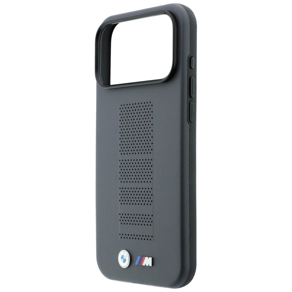 BMW M Blue Perfo Metal Logo MagSafe Case for iPhone 18 Pro Max / 17 Pro Max - Gray_5