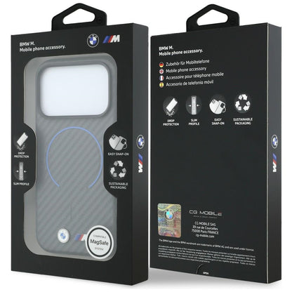 BMW M Carbon Printed Ringl MagSafe Case for iPhone 18 Pro / 17 Pro - Gray_7