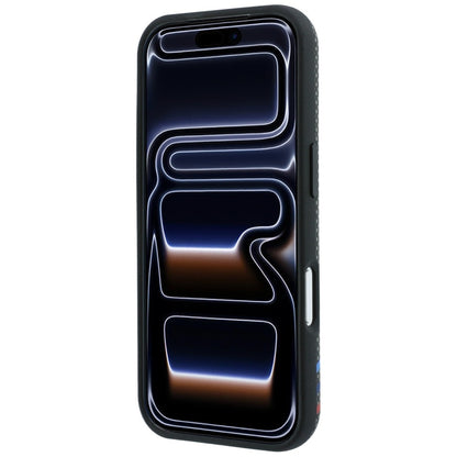BMW M Quadrille Kevlar Print Tricolor Lines &amp; Metal Logo MagSafe Case for iPhone 18 Pro / 17 Pro - Dark Gray_4