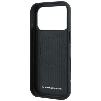 BMW M Quadrille Kevlar Print Tricolor Lines &amp; Metal Logo MagSafe Case for iPhone 18 Pro Max / 17 Pro Max - Dark Gray_6