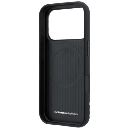 BMW M Quadrille Kevlar Print Tricolor Lines &amp; Metal Logo MagSafe Case for iPhone 18 Pro Max / 17 Pro Max - Black_6