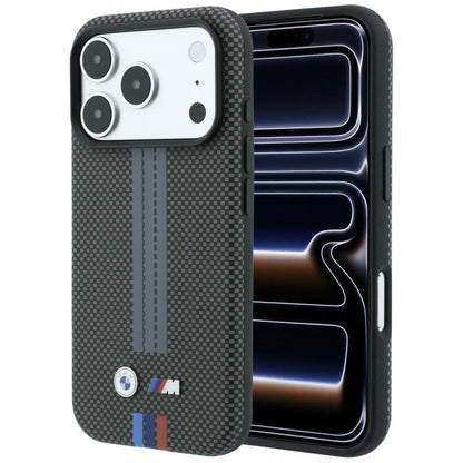 BMW M Quadrille Kevlar Tricolor Print Lines MagSafe Case for iPhone 18 Pro / 17 Pro - Dark Gray_0