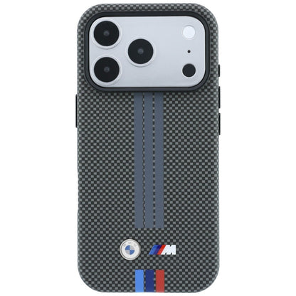 BMW M Quadrille Kevlar Tricolor Print Lines MagSafe Case for iPhone 18 Pro Max / 17 Pro Max - Dark Gray_2
