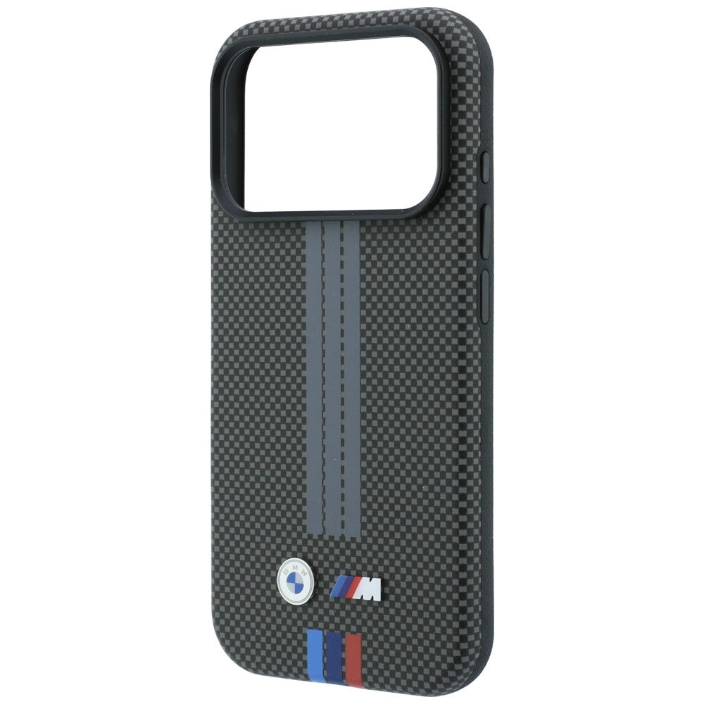 BMW M Quadrille Kevlar Tricolor Print Lines MagSafe Case for iPhone 18 Pro Max / 17 Pro Max - Dark Gray_5
