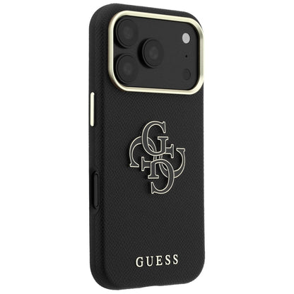 Hard Case Guess Grained Big Resin Logo for Apple iPhone 18 Pro Max / 17 Pro Max, Black_3