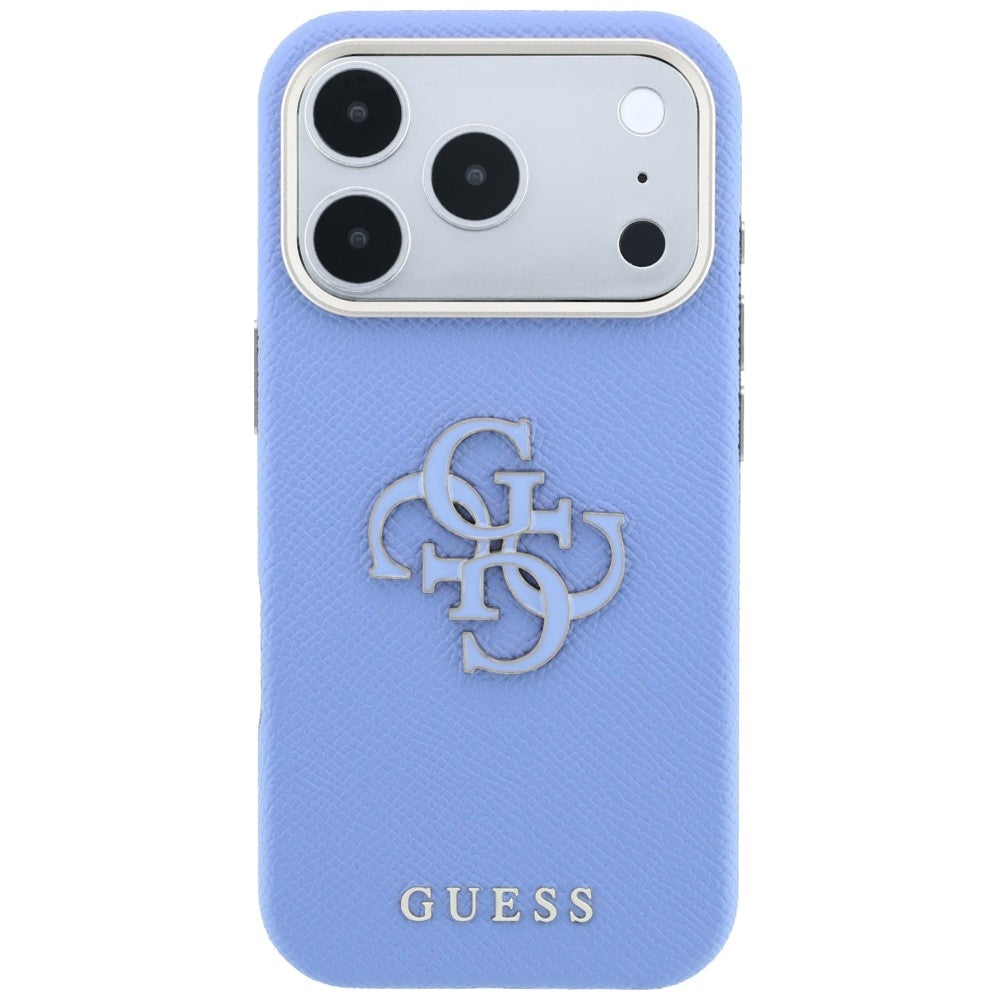 Hard Case Guess Grained Big Resin Logo for Apple iPhone 18 Pro Max / 17 Pro Max, Light Blue_2