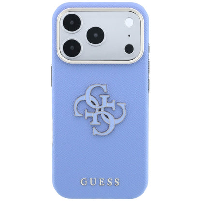 Hard Case Guess Grained Big Resin Logo for Apple iPhone 18 Pro Max / 17 Pro Max, Light Blue_2
