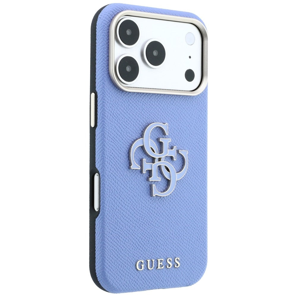 Hard Case Guess Grained Big Resin Logo for Apple iPhone 18 Pro Max / 17 Pro Max, Light Blue_3