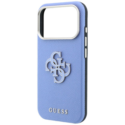 Hard Case Guess Grained Big Resin Logo for Apple iPhone 18 Pro Max / 17 Pro Max, Light Blue_5