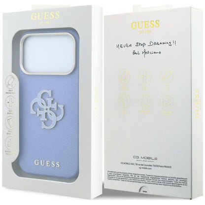 Hard Case Guess Grained Big Resin Logo for Apple iPhone 18 Pro Max / 17 Pro Max, Light Blue_7