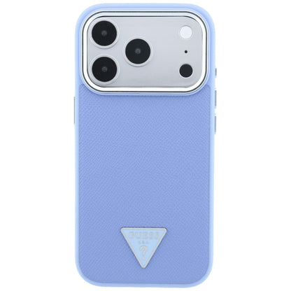 Hard Case Guess Grained Triangle Logo with MagSafe for Apple iPhone 18 Pro Max / 17 Pro Max, Light Blue_2