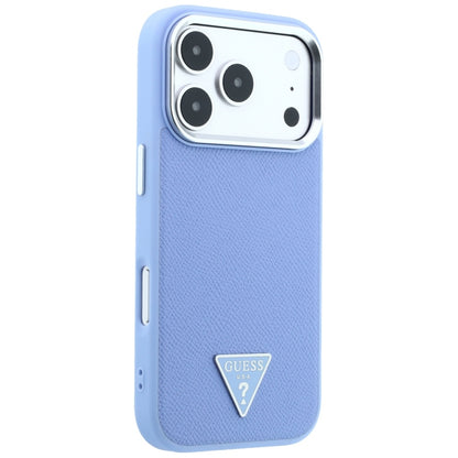 Hard Case Guess Grained Triangle Logo with MagSafe for Apple iPhone 18 Pro Max / 17 Pro Max, Light Blue_3