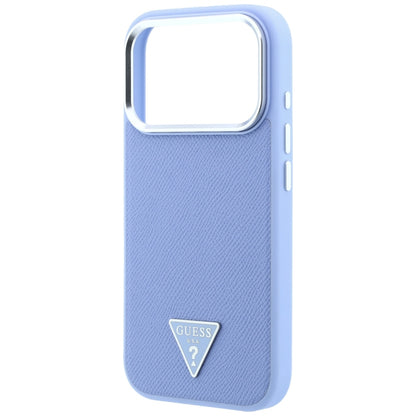 Hard Case Guess Grained Triangle Logo with MagSafe for Apple iPhone 18 Pro Max / 17 Pro Max, Light Blue_5