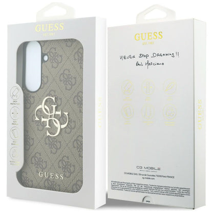 Hard Case Guess 4G Metal Logo for Samsung Galaxy S26 FE S741, Brown_7