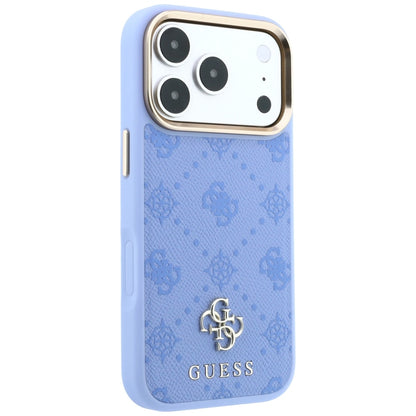 Guess Peony 4G Small Logo MagSafe Case for iPhone 18 Pro Max / 17 Pro Max - Light Blue_3