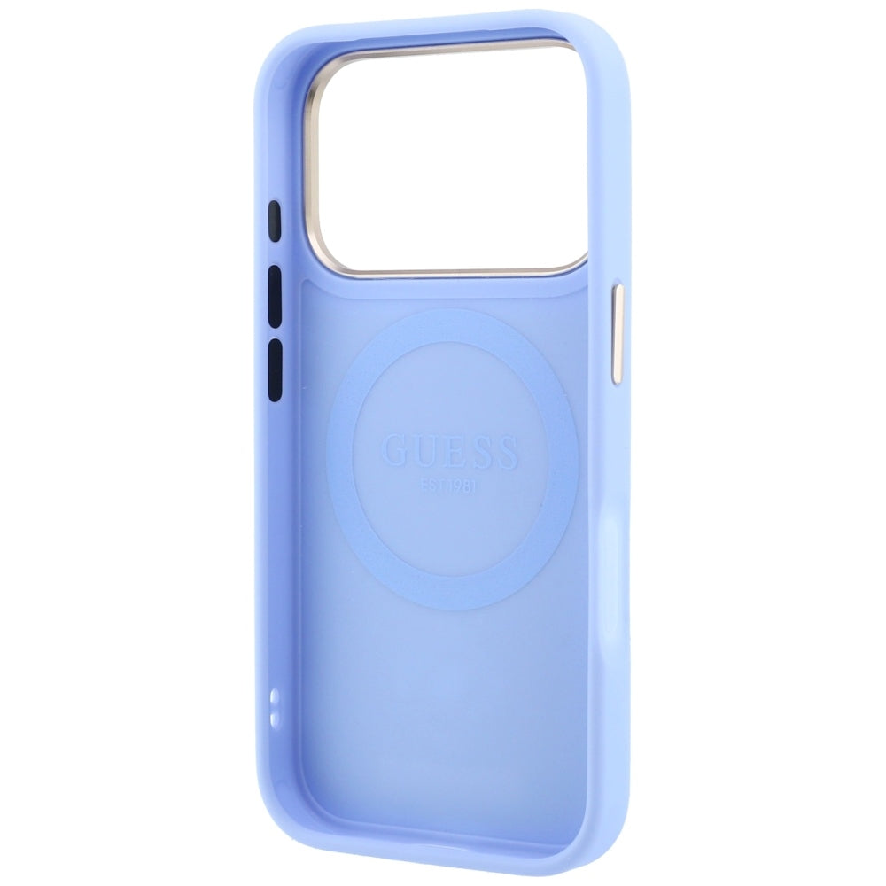 Guess Peony 4G Small Logo MagSafe Case for iPhone 18 Pro Max / 17 Pro Max - Light Blue_6