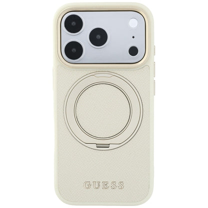 Hard Case Guess Grained Ring Stand 360 Classic with MagSafe for Apple iPhone 18 Pro Max / 17 Pro Max, Beige_2