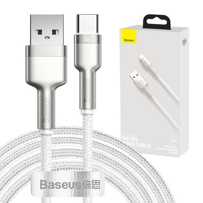 USB cable for USB-C Baseus Cafule, 66W, 2m (white)_0