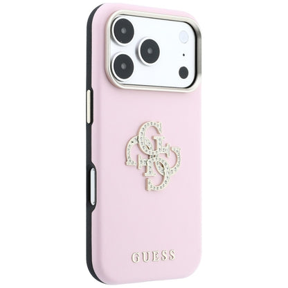 Guess Smooth &amp; Big Strass Logo Case for iPhone 18 Pro / 17 Pro - Pink_3