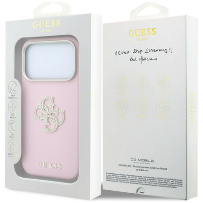 Guess Smooth &amp; Big Strass Logo Case for iPhone 18 Pro / 17 Pro - Pink_7
