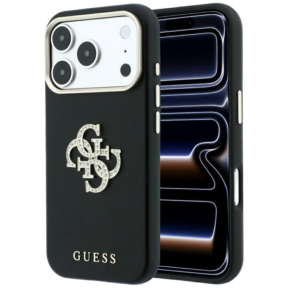 Hard Case Guess Smooth Big Strass Logo for Apple iPhone 18 Pro Max / 17 Pro Max, Black_0