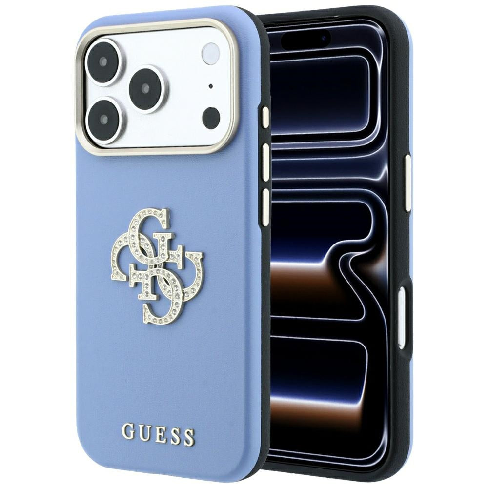 Guess Smooth &amp; Big Strass Logo Case for iPhone 18 Pro Max / 17 Pro Max - Blue_0