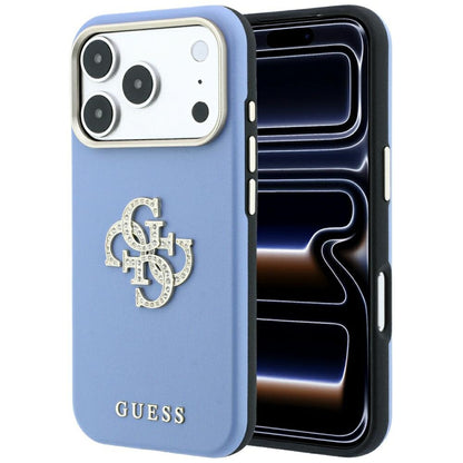 Guess Smooth &amp; Big Strass Logo Case for iPhone 18 Pro Max / 17 Pro Max - Blue_0
