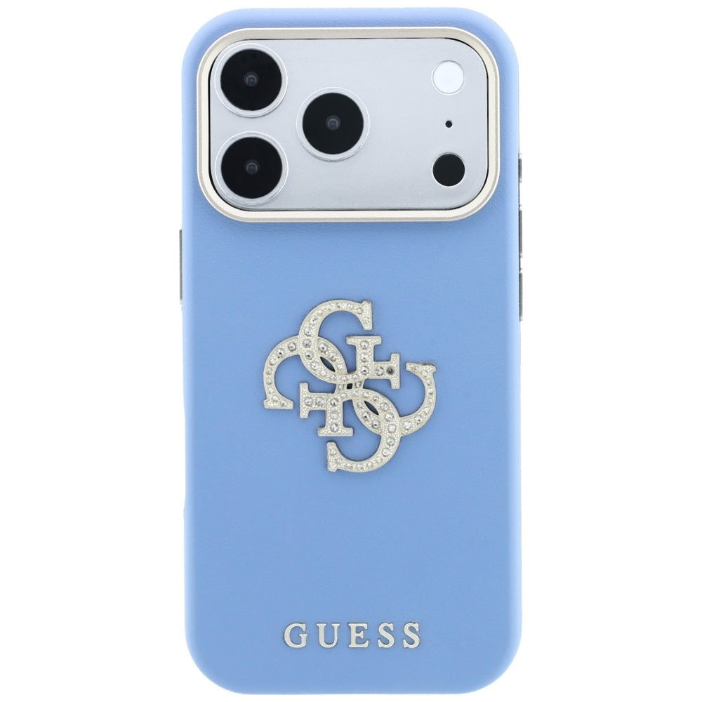 Guess Smooth &amp; Big Strass Logo Case for iPhone 18 Pro Max / 17 Pro Max - Blue_2