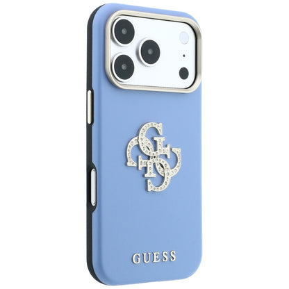 Guess Smooth &amp; Big Strass Logo Case for iPhone 18 Pro Max / 17 Pro Max - Blue_3